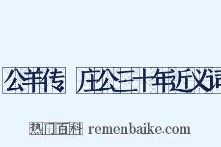 公羊传．庄公三十年近义词是什么意思的图片